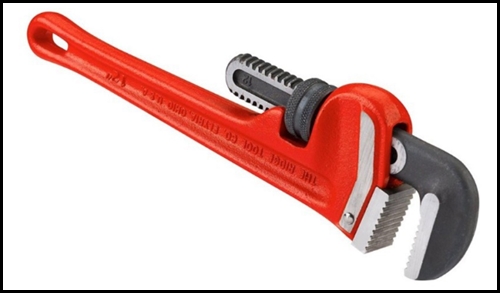plumbing tools and equipments - pipe wrench