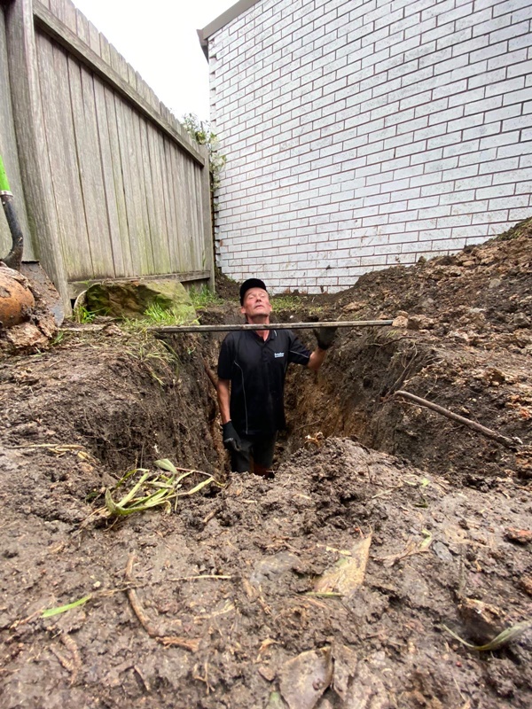 Dulwich Hill - Boundary Trap Repair dig as high as plumber