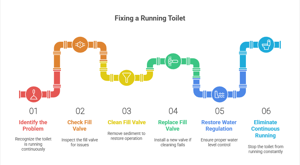 Fix a Running Toilet Caused by a Faulty Fill Valve