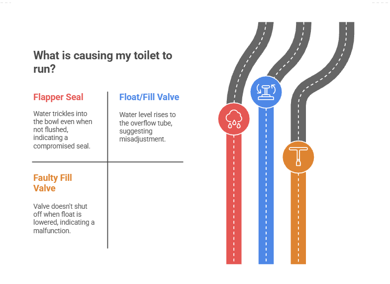 What is causing my toilet to run